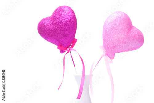 Two pink hearts