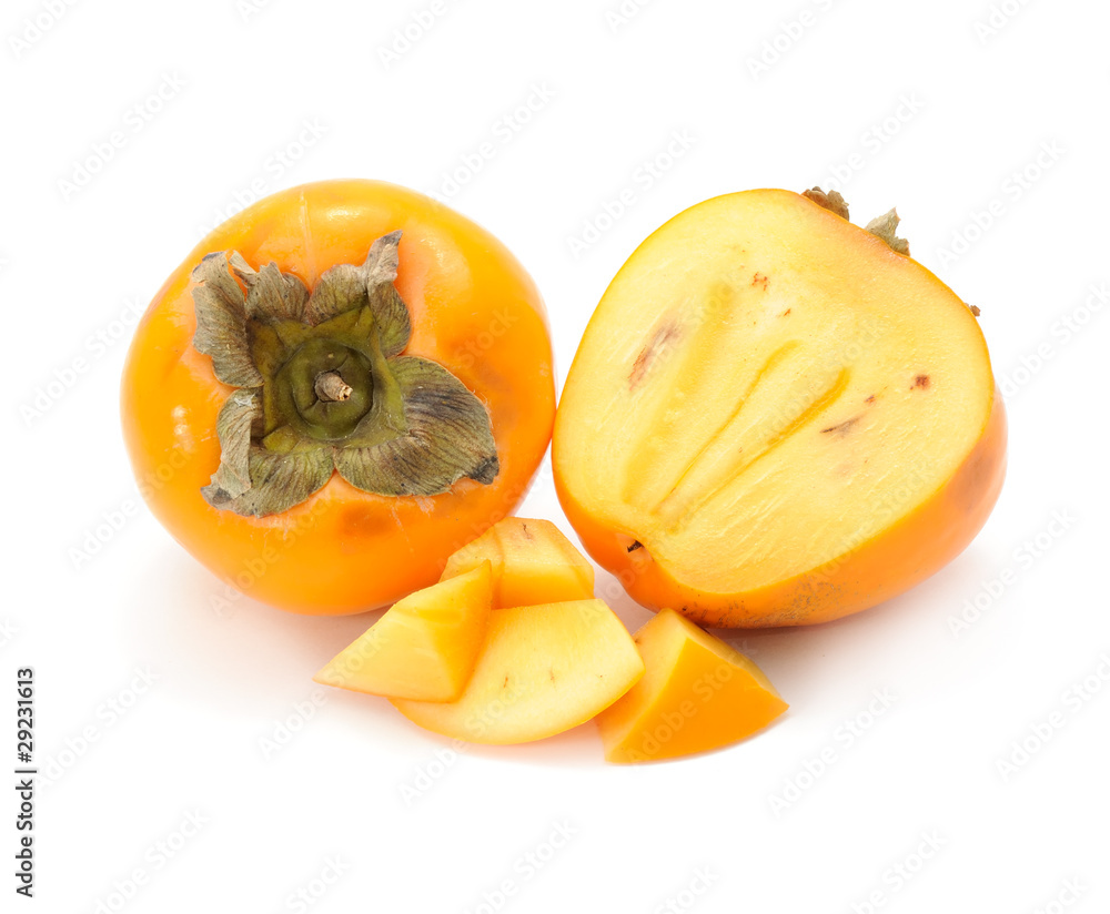 Persimmons Isolated on White Background