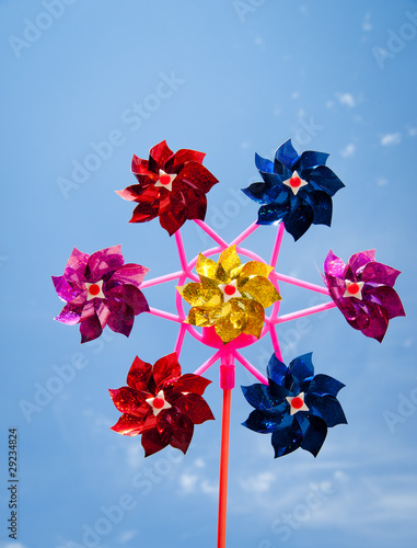 Wind wheel with Blue Sky photo