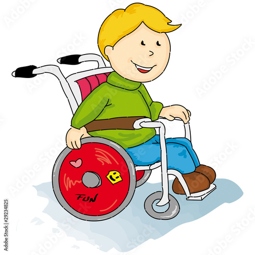 Handicaped little boy