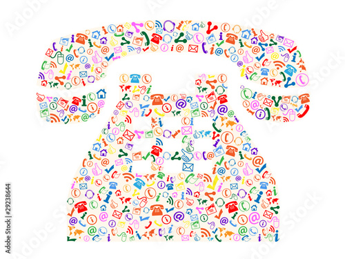 TELEPHONE Collage (customer service hotline contact call us now)