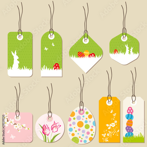 collection of easter tags