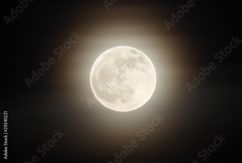 Phase of the moon, full moon. Ukraine, Donetsk region 19.01.11