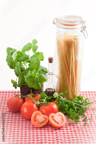 Ingredients for Italian meal