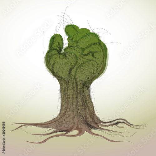 Tree looks like hand