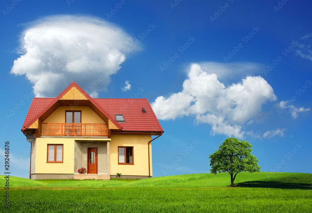 New single family home. Residential architecture New single family home. Residential architecture