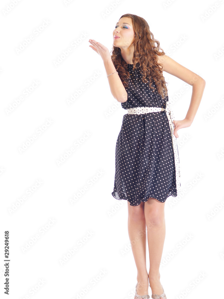 beautiful lady sending a lovely kiss beautiful lady sending a lovely kiss
