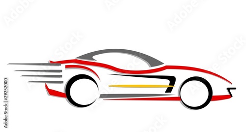 Fast moving car icon