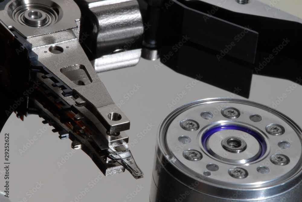 Harddrive platter and read head Harddrive platter and read head