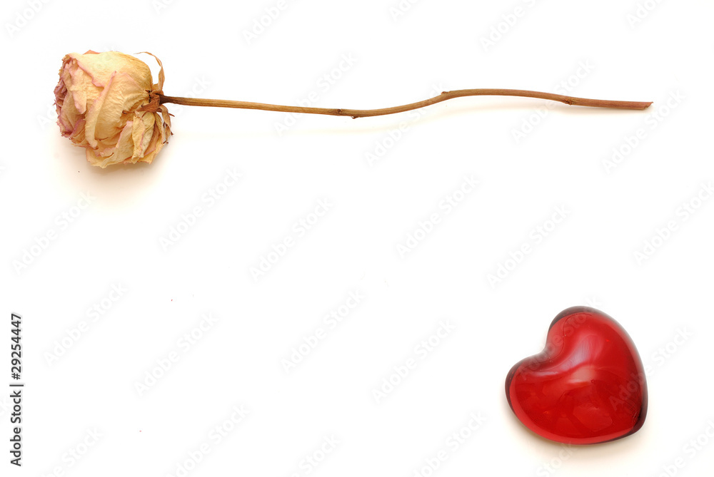 Dried Rose Petal and Heart