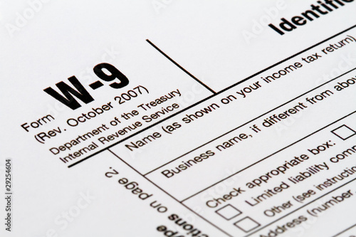 W-9 taxpayer identification number photo