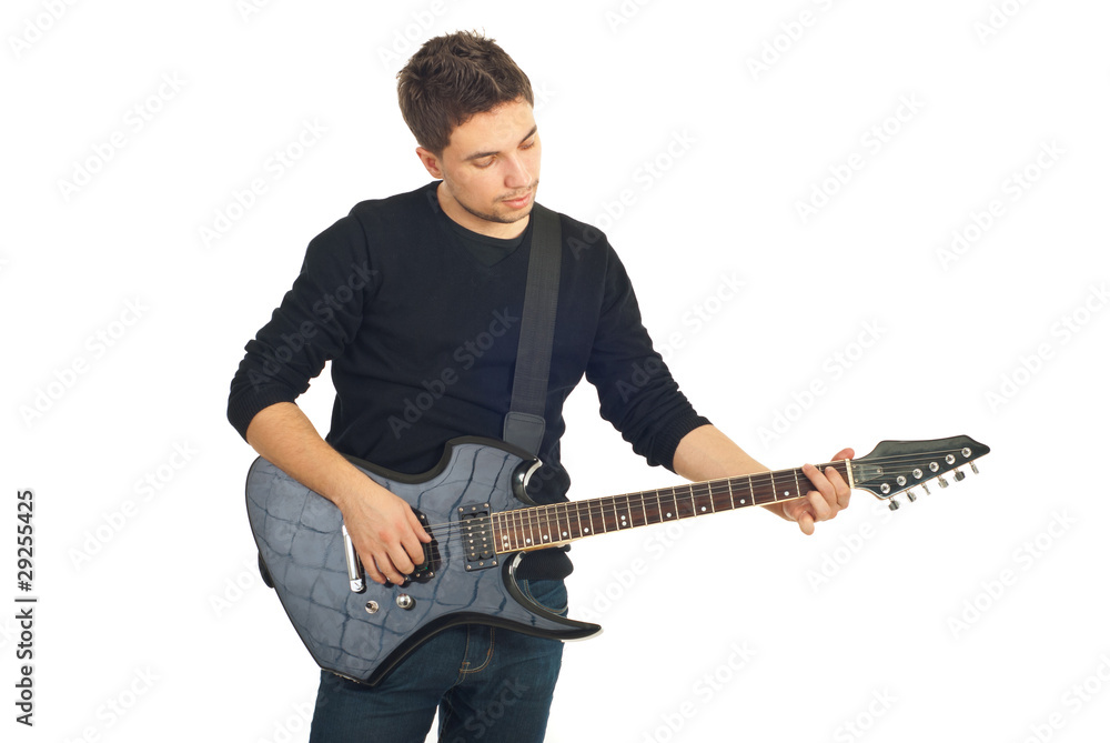 Casual guy with guitar
