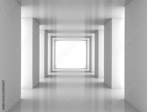 Obraz Tunel z białą ścianą