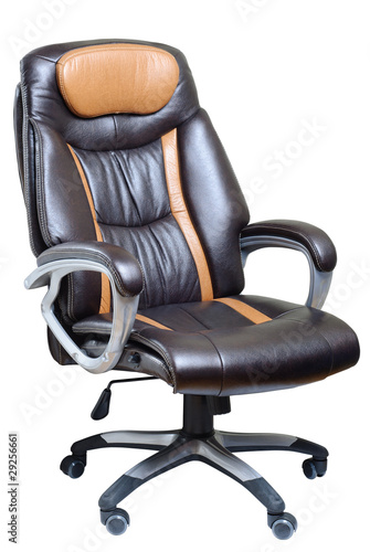 office armchair isolated on white . With Clipping Path