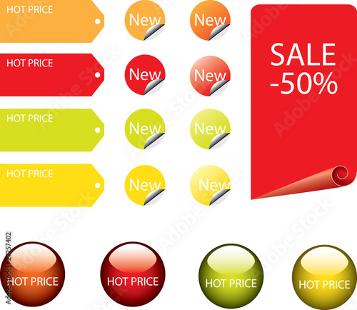 mix of vector icons and labels