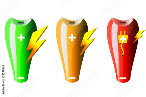 battery with the level of energy