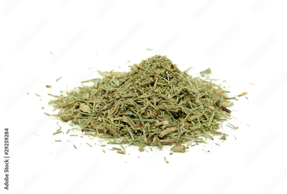 Pile of Dried Field Horsetail Isolated on White Background Pile of Dried Field Horsetail Isolated on White Background