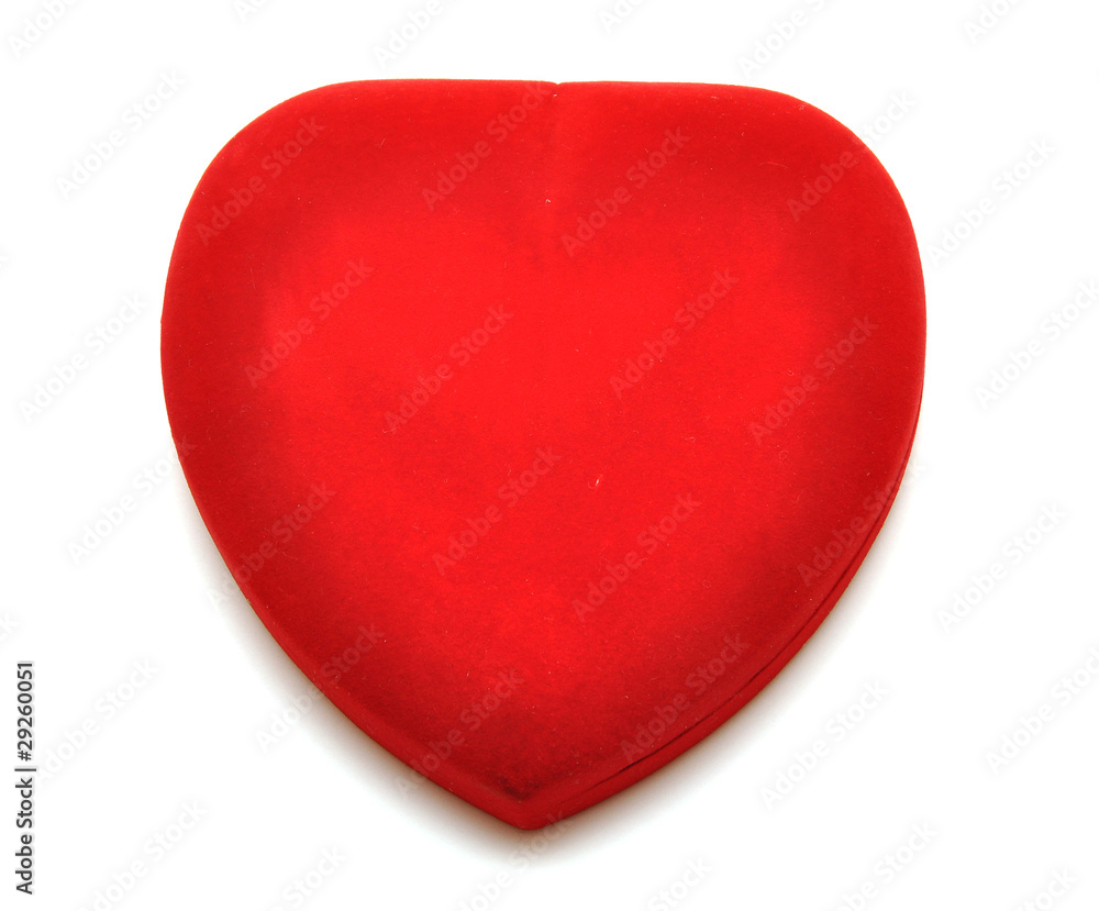 red box in heart shape red box in heart shape