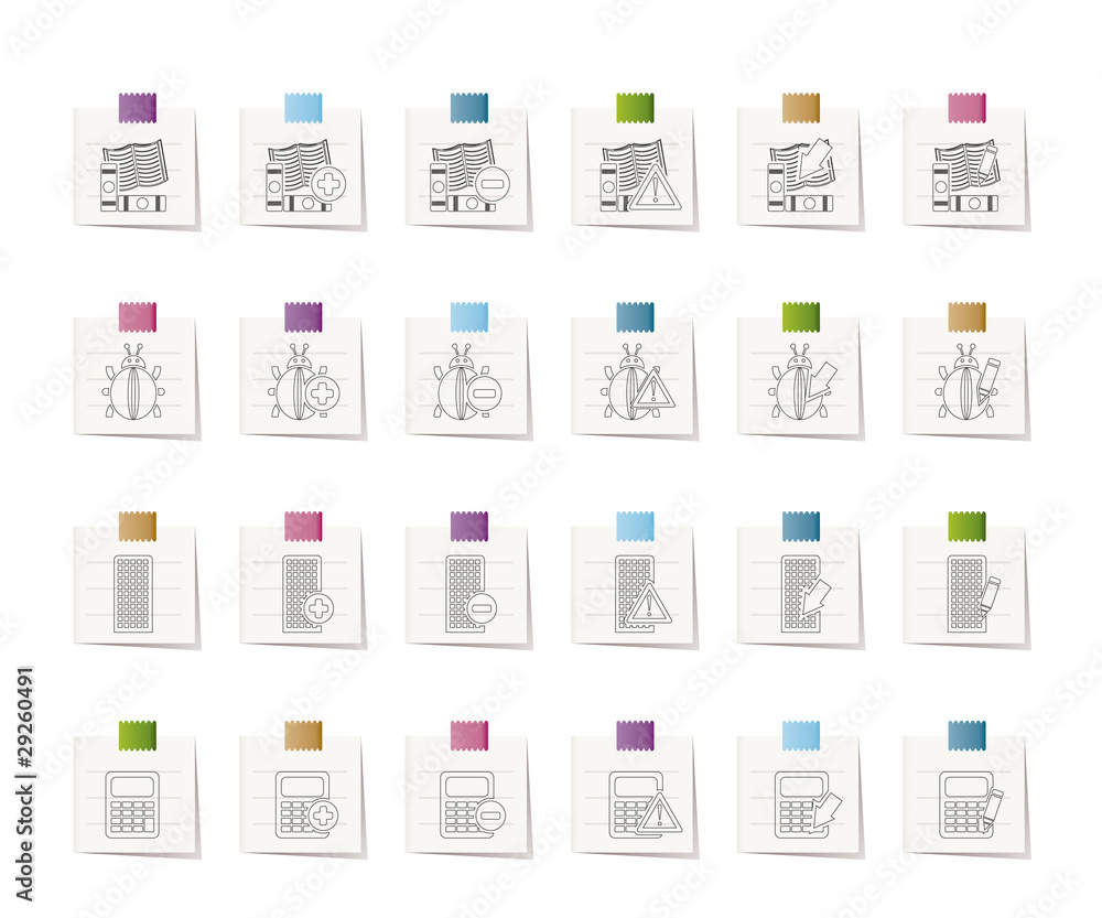 24 Business, office and website icons - vector icon set 2 24 Business, office and website icons - vector icon set 2