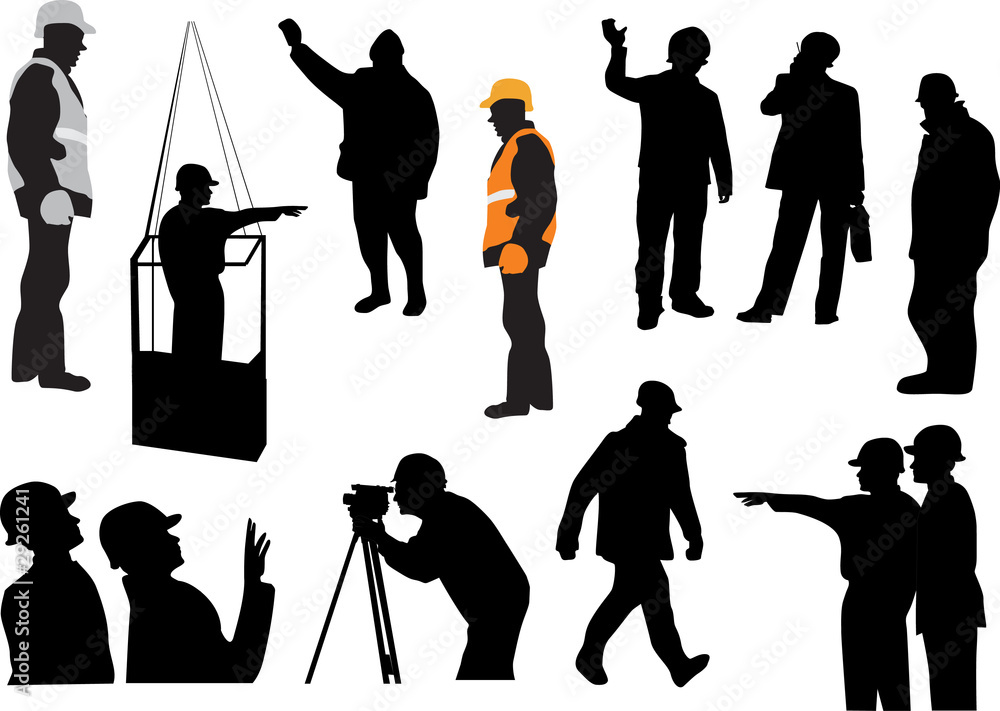 Obraz premium set of wokers illustration