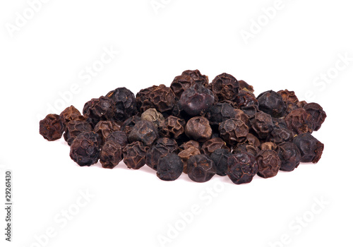 black pepper heap isolated on white