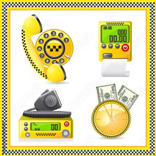 icons are symbols of taxi