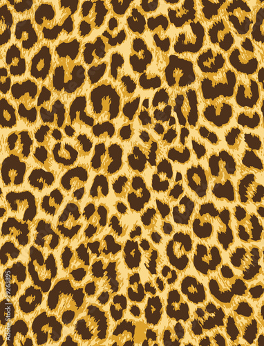 leopard fur seamless vector pattern