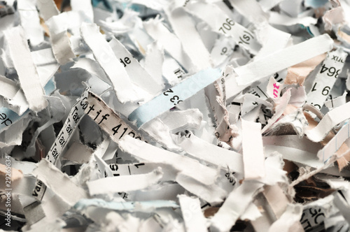 destruction de documents - papier découpé photo