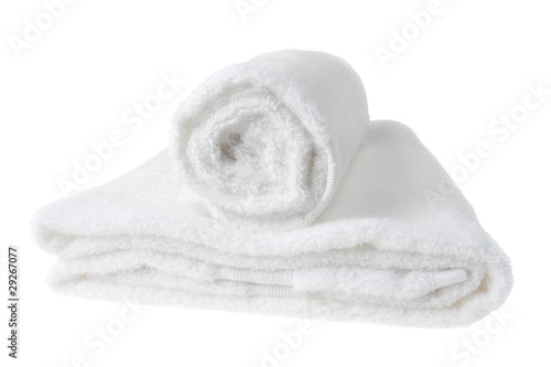 Soft White Towel Over White