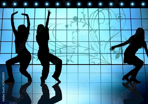 Dancing Girls - On a Blue B...