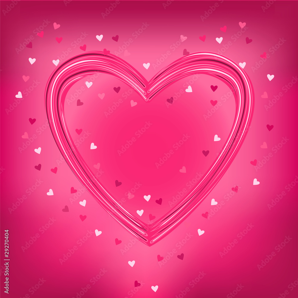 Valentine greeting card with love heart , vector