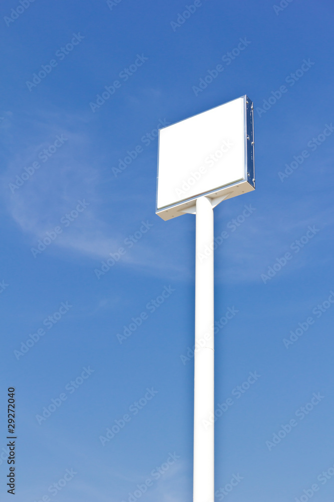blank sign against blue sky, useful for advertise or logo blank sign against blue sky, useful for advertise or logo