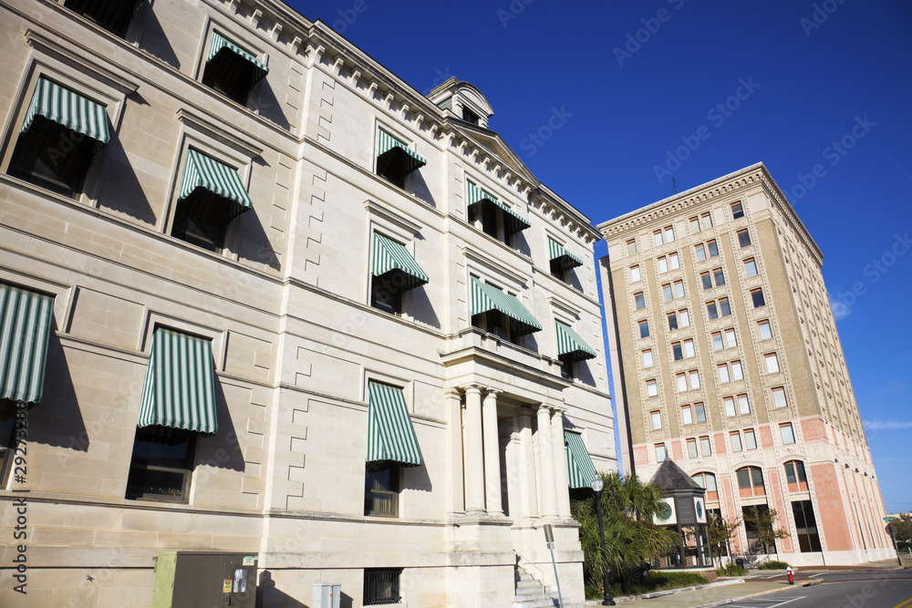 Historic buildings in downtown Pensacola