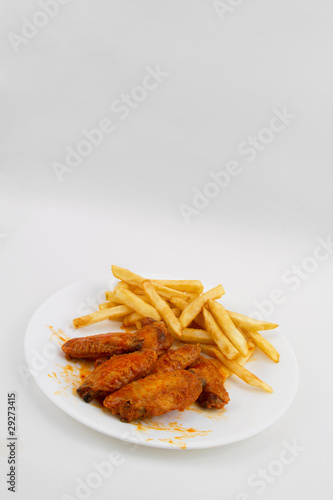 Hot Wings and Fries