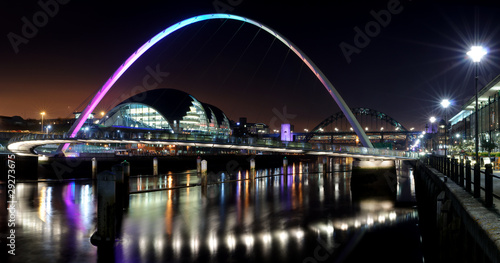 Newcastle Gateshead Quayside At Night