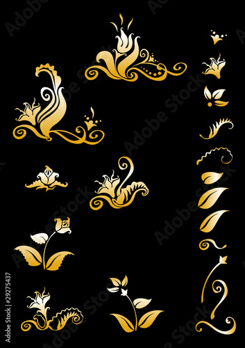 set of decorative elements for design