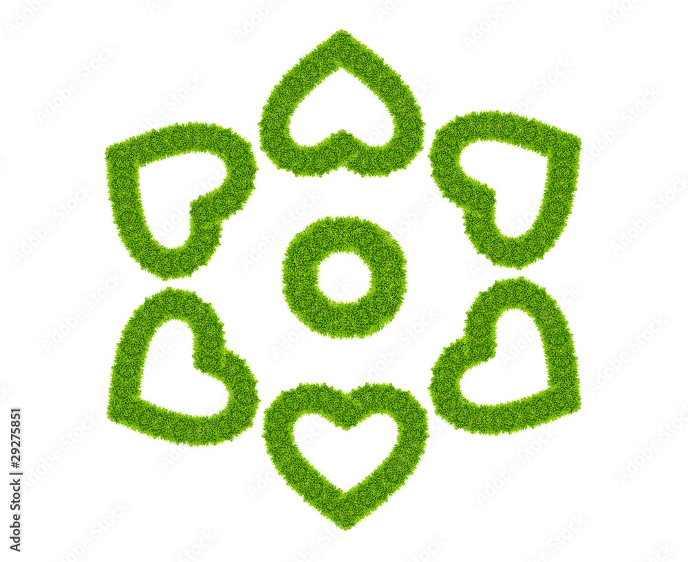 green grass love heart frame isolated green grass love heart frame isolated