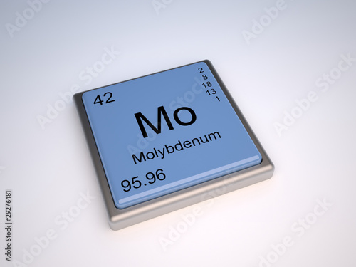 Molybdenum chemical element of the periodic table with symbol Mo