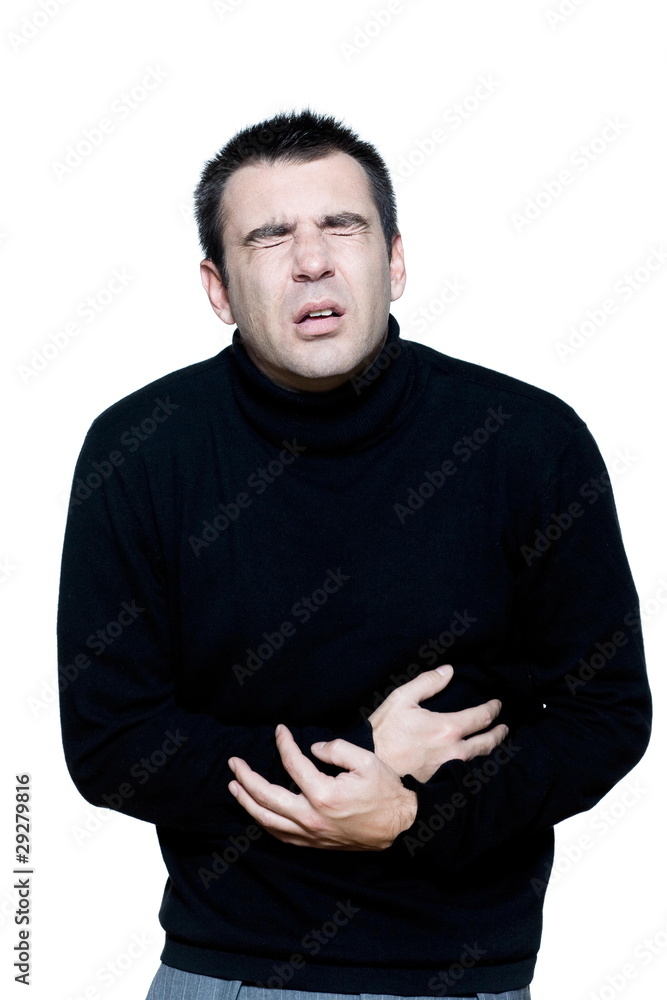 man stomachache cramp illlness man stomachache cramp illlness