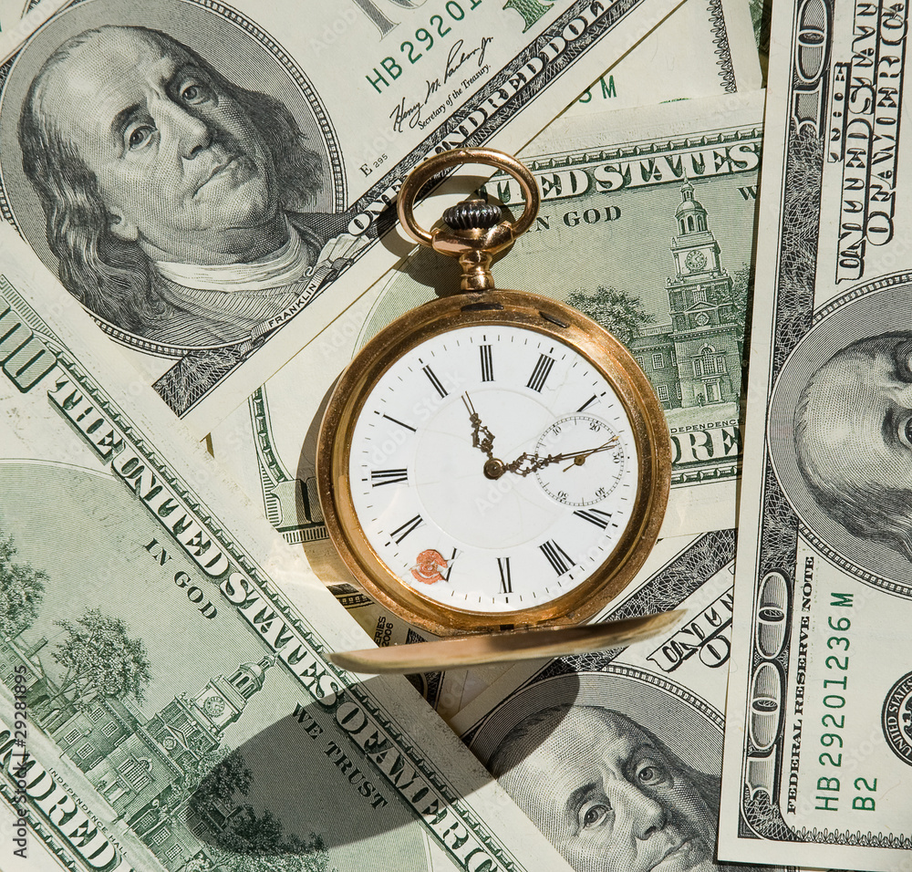 Time and Money concept image. Time and Money concept image.