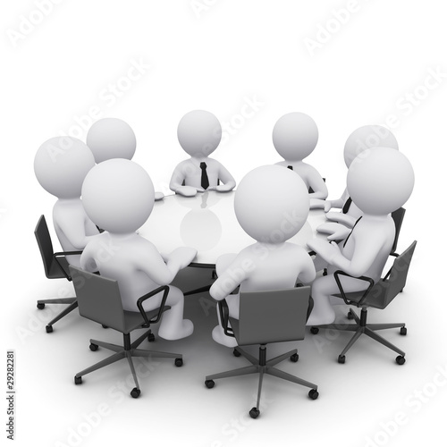 Foto 3D man at business meeting