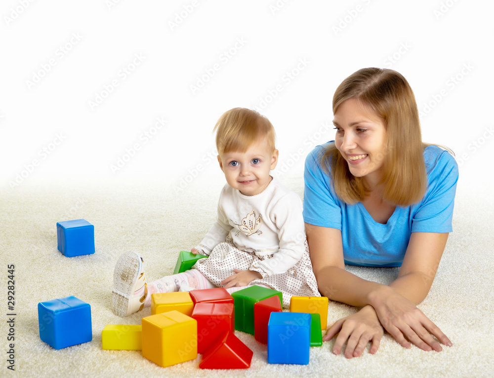 young mother having fun with her little son young mother having fun with her little son
