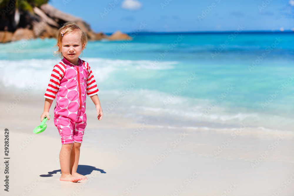 Little girl at beach Little girl at beach