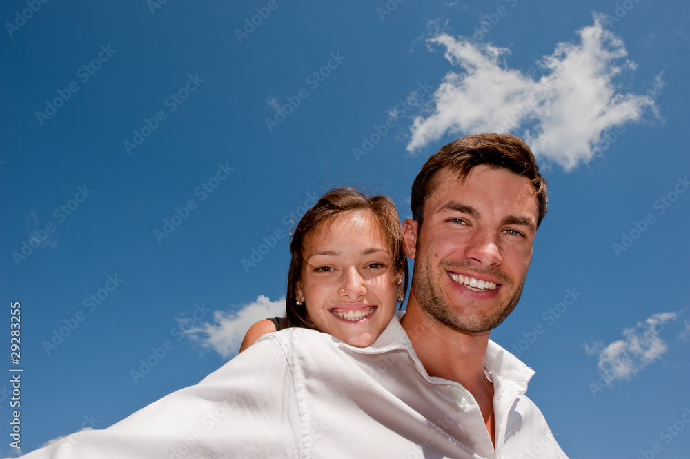 Enamoured young guy and the girl Enamoured young guy and the girl