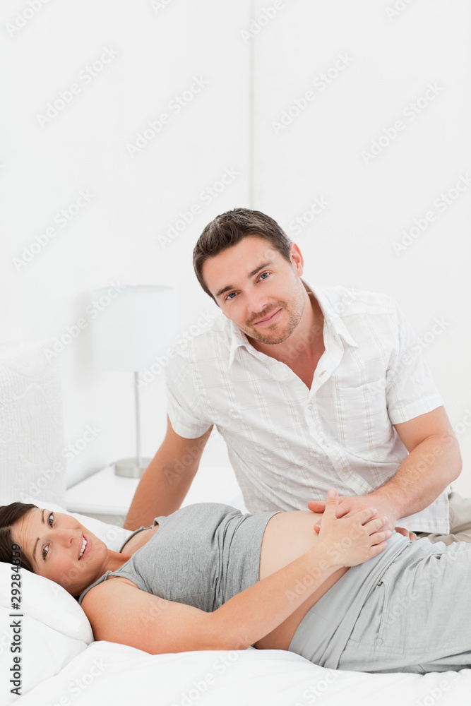 Pregnant woman with her husband Pregnant woman with her husband
