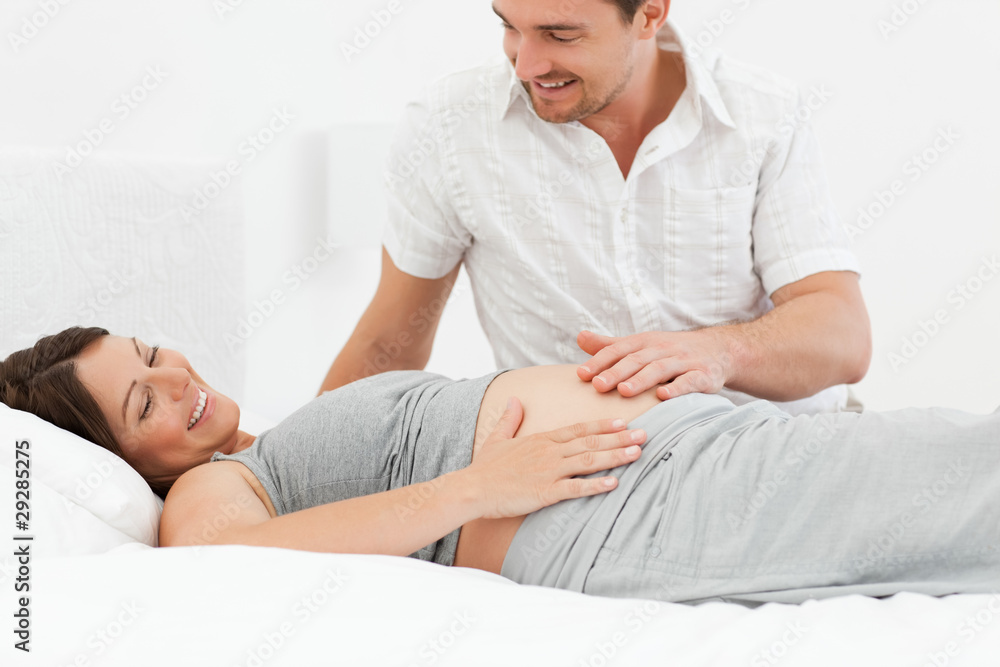 Pregnant woman with her husband Pregnant woman with her husband