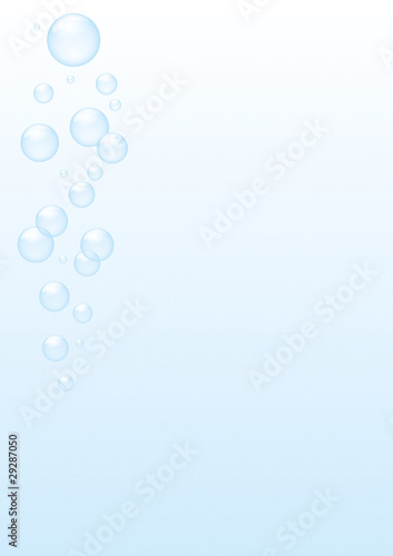 bubble light blue upright format
