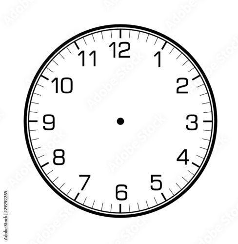 classic wall clock on on white background