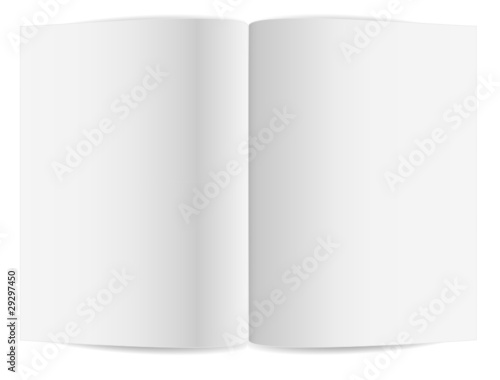 Blank pages inside of note book or journal , vector
