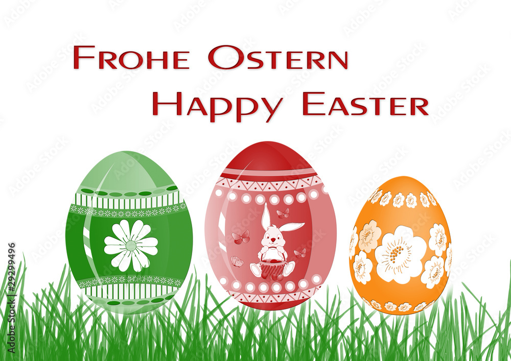 Frohe Ostern - Happy Easter Karte